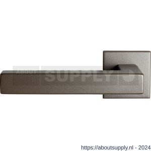 GPF Bouwbeslag Anastasius 1302.A3-02 L Zaki+ deurkruk gatdeel met vierkante rozet linkswijzend Mocca blend - S21010034 - afbeelding 1