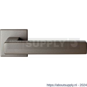 GPF Bouwbeslag Anastasius 1302.A3-02 R Zaki+ deurkruk gatdeel met vierkante rozet rechtswijzend Mocca blend - S21010035 - afbeelding 1