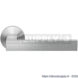 GPF Bouwbeslag RVS GPF1308.09-00 Zika deurkruk op rond rozet 50x8 mm RVS geborsteld - S21013832 - afbeelding 1