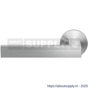 GPF Bouwbeslag RVS GPF1308.09-00L/R Zika deurkruk gatdeel op rond rozet 50x8 mm links-rechtswijzend RVS geborsteld - S21013834 - afbeelding 1