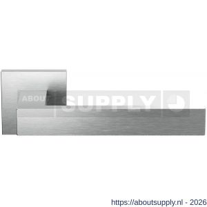 GPF Bouwbeslag RVS GPF1308.09-02 Zika deurkruk op vierkant rozet 50x50x8 mm RVS geborsteld - S21013833 - afbeelding 1