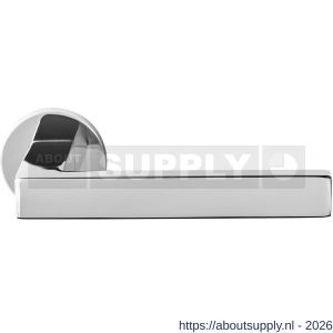 GPF Bouwbeslag RVS GPF1308.49-00 Zika deurkruk op rond rozet 50x8 mm RVS gepolijst - S21013837 - afbeelding 1
