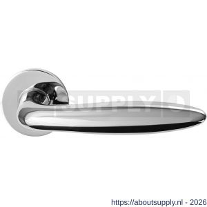 GPF Bouwbeslag RVS GPF1315.49-00 Pepe deurkruk op rond rozet RVS 50x8 mm RVS gepolijst - S21013842 - afbeelding 1