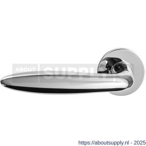 GPF Bouwbeslag RVS GPF1315.49-00L/R Pepe deurkruk gatdeel op rond rozet RVS 50x8 mm links-rechtswijzend RVS gepolijst - S21013843 - afbeelding 1