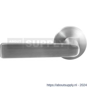 GPF Bouwbeslag RVS 1325.09-00L/R GPF1325.00L/R Kume deurkruk gatdeel op rond rozet 50x8 mm links-rechtswijzend RVS geborsteld - S21010050 - afbeelding 1