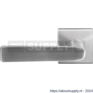 GPF Bouwbeslag RVS 1325.09-02L GPF1325.02L Kume deurkruk gatdeel op vierkant rozet 50x50x8 mm linkswijzend RVS geborsteld - S21010051 - afbeelding 1