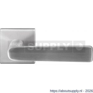 GPF Bouwbeslag RVS GPF1325.09-02 Kume deurkruk op vierkant rozet 50x50x8 mm RVS geborsteld - S21009242 - afbeelding 1