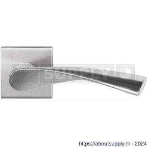 GPF Bouwbeslag RVS 1340.09-02R GPF1340.02R Kino deurkruk gatdeel op vierkant rozet RVS 50x50x8 mm rechtswijzend RVS geborsteld - S21010058 - afbeelding 1