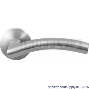 GPF Bouwbeslag RVS GPF2035.09-00 Papa deurkruk op rond rozet 50x8 mm RVS geborsteld - S21009250 - afbeelding 1