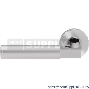 GPF Bouwbeslag RVS GPF2080.49/09-00L/R Kuri Duo deurkruk gatdeel op rond rozet 50x8 mm RVS gepolijst - S21013855 - afbeelding 1