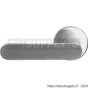 GPF Bouwbeslag RVS 2095.49/09-00L/R GPF2095.00L/R Knipo deurkruk gatdeel op rond rozet 50x8 mm links-rechtswijzend RVS gepolijst-RVS geborsteld - S21013861 - afbeelding 1