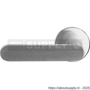 GPF Bouwbeslag RVS GPF2095.49/09-00L/R Knipo deurkruk gatdeel op rond rozet 50x8 mm RVS gepolijst - S21013861 - afbeelding 1
