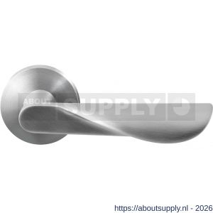 GPF Bouwbeslag RVS GPF3022.09-00 Moana deurkruk op rond rozet RVS 50x8 mm RVS geborsteld - S21009255 - afbeelding 1