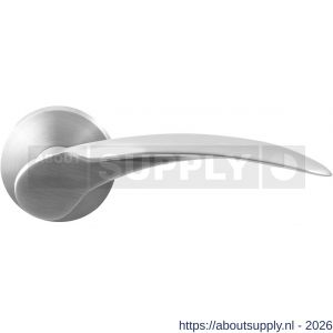 GPF Bouwbeslag RVS GPF3035.09-00 Kai deurkruk op rond rozet RVS 50x8 mm RVS geborsteld - S21009256 - afbeelding 1
