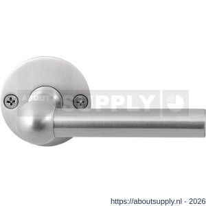 GPF Bouwbeslag RVS GPF3040.09-06 Hipi deurkruk op rond rozet 50x2 mm RVS geborsteld - S21009258 - afbeelding 1