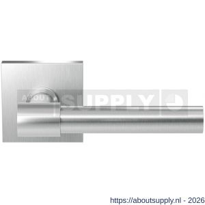 GPF Bouwbeslag RVS GPF3041.09-02 Hipi Deux deurkruk op vierkant rozet RVS 50x50x8 mm RVS geborsteld - S21009260 - afbeelding 1