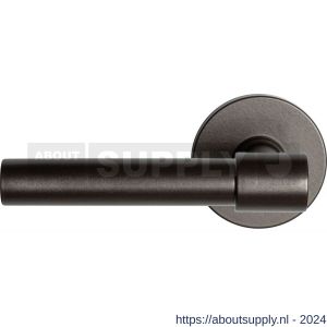 GPF Bouwbeslag Anastasius 3041.A1-05 L Hipi Deux deurkruk gatdeel 103 mm op rond rozet linkswijzend Dark blend - S21010094 - afbeelding 1
