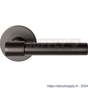 GPF Bouwbeslag Anastasius 3041.A1-05 R Hipi Deux deurkruk gatdeel 103 mm op rond rozet rechtswijzend Dark blend - S21010095 - afbeelding 1