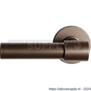 GPF Bouwbeslag Anastasius 3042.A2-00 L/R Hipi Deux+ deurkruk gatdeel 105,5 mm op rond rozet links-rechtswijzend Bronze blend - S21010106 - afbeelding 1