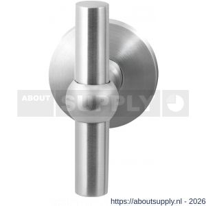 GPF Bouwbeslag RVS GPF3045.09-00 Hipi kruiskruk op rond rozet 50x8 mm RVS geborsteld - S21009263 - afbeelding 1