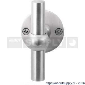 GPF Bouwbeslag RVS GPF3045.09-06 Hipi kruiskruk op rond rozet 50x2 mm RVS geborsteld - S21009264 - afbeelding 1