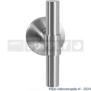 GPF Bouwbeslag RVS 3046.09-00L/R GPF3046.00L/R Hipi Deux deurkruk gatdeel op rond rozet RVS 50x8 mm links-rechtswijzend RVS geborsteld - S21010111 - afbeelding 1