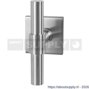 GPF Bouwbeslag RVS GPF3046.09-02 Hipi Deux kruiskruk op vierkant rozet 50x50x8 mm RVS geborsteld - S21009266 - afbeelding 1