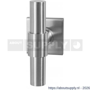 GPF Bouwbeslag RVS GPF3047.09-02 Hipi Deux+ kruiskruk op vierkant rozet 50x50x8 mm RVS geborsteld - S21009268 - afbeelding 1