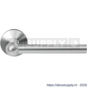 GPF Bouwbeslag RVS GPF3050.09-00 Hipi deurkruk op rond rozet 50x8 mm RVS geborsteld - S21009269 - afbeelding 1