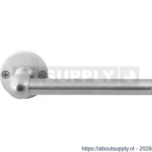 GPF Bouwbeslag RVS GPF3050.09-06 Hipi deurkruk op rond rozet 50x2 mm RVS geborsteld - S21009270 - afbeelding 1
