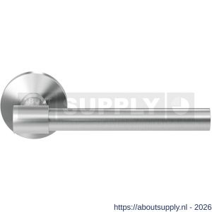 GPF Bouwbeslag RVS GPF3051.09-00 Hipi Deux deurkruk op rond rozet 50x8 mm RVS geborsteld - S21009271 - afbeelding 1