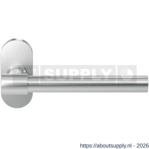 GPF Bouwbeslag RVS GPF3051.09-04 Hipi Deux deurkruk op ovaal rozet 70x32x10 mm RVS geborsteld - S21009274 - afbeelding 1