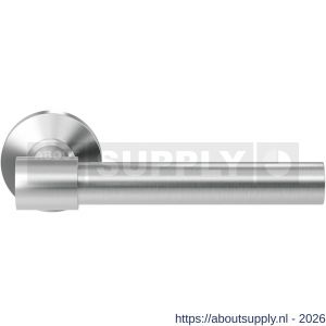 GPF Bouwbeslag RVS GPF3052.09-00 Hipi Deux+ deurkruk op rond rozet RVS 50x8 mm RVS geborsteld - S21009275 - afbeelding 1