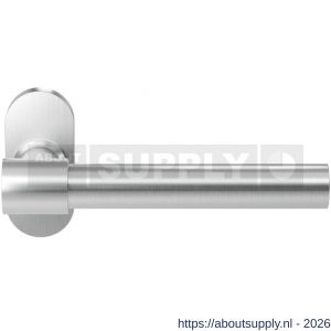 GPF Bouwbeslag RVS GPF3052.09-04 Hipi Deux+ deurkruk op ovaal rozet RVS 70x32x10 mm RVS geborsteld - S21009278 - afbeelding 1