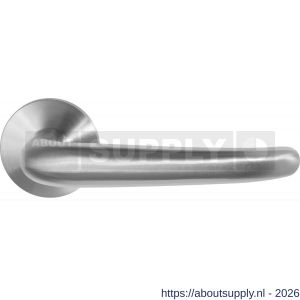 GPF Bouwbeslag RVS GPF3085.09-00 Tino deurkruk op rond rozet RVS 50x8 mm RVS geborsteld - S21009279 - afbeelding 1