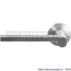GPF Bouwbeslag RVS 3105.09-00L GPF3105.00L Tinga deurkruk gatdeel op rond rozet 50x8 mm linkswijzend RVS geborsteld - S21010163 - afbeelding 1