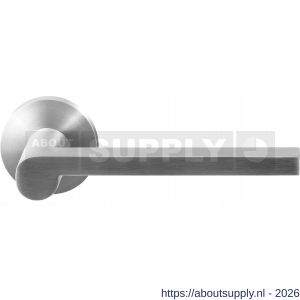 GPF Bouwbeslag RVS GPF3105.09-00 Tinga deurkruk op rond rozet 50x8 mm RVS geborsteld - S21009281 - afbeelding 1