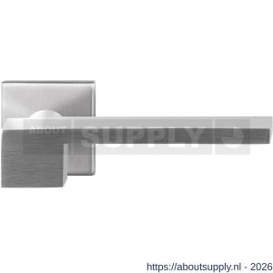 GPF Bouwbeslag RVS GPF3110.09-02 Rapa deurkruk op vierkant rozet RVS 50x50x8 mm RVS geborsteld - S21009283 - afbeelding 1