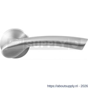 GPF Bouwbeslag RVS GPF3125.09-00 Tango deurkruk op rond rozet RVS 50x8 mm RVS geborsteld - S21009286 - afbeelding 1