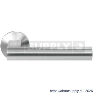 GPF Bouwbeslag RVS GPF3145.09-00 Umu deurkruk op rond rozet RVS 50x8 mm RVS geborsteld - S21009290 - afbeelding 1