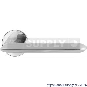 GPF Bouwbeslag RVS GPF3152.49-00 Wini deurkruk op rond rozet 50x8 mm RVS gepolijst - S21013925 - afbeelding 1