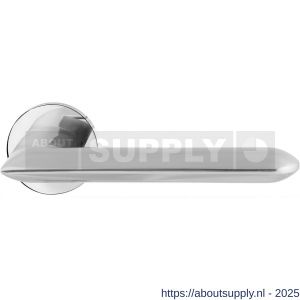 GPF Bouwbeslag RVS GPF3152.49-00R Wini deurkruk gatdeel op rond rozet gepolijst 50x8 mm rechtswijzend RVS gepolijst - S21013927 - afbeelding 1
