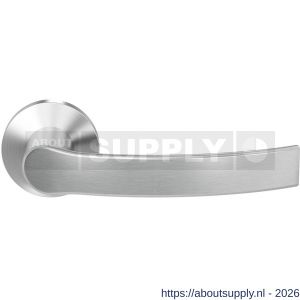 GPF Bouwbeslag RVS GPF3155.09-00 Kokoru deurkruk op rond rozet RVS geborsteld 50x8 mm RVS geborsteld - S21009293 - afbeelding 1