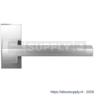 GPF Bouwbeslag RVS GPF3160.09-01 Raa deurkruk op rechthoekig rozet RVS 70x32x10 mm RVS geborsteld - S21009294 - afbeelding 1