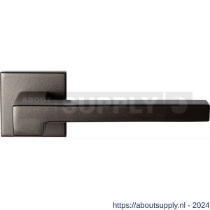 GPF Bouwbeslag Anastasius 3160.A1-02 R Raa deurkruk gatdeel op vierkant rozet rechtswijzend Dark blend - S21010191 - afbeelding 1