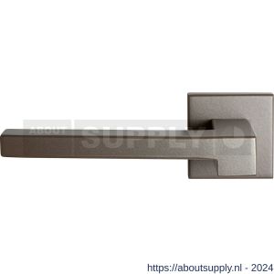 GPF Bouwbeslag Anastasius 3160.A3-02 L Raa deurkruk gatdeel op vierkant rozet linkswijzend Mocca blend - S21010194 - afbeelding 1