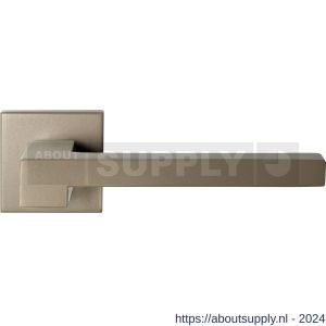 GPF Bouwbeslag Anastasius 3160.A4-02 R Raa deurkruk gatdeel op vierkant rozet rechtswijzend Champagne blend - S21010197 - afbeelding 1