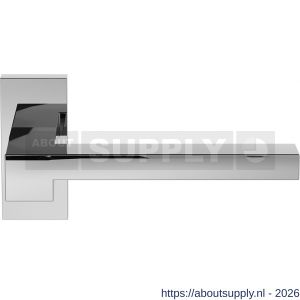GPF Bouwbeslag RVS GPF3162.49-01 Raa deurkruk op rechthoekig rozet 70x32x10 mm RVS gepolijst - S21013928 - afbeelding 1