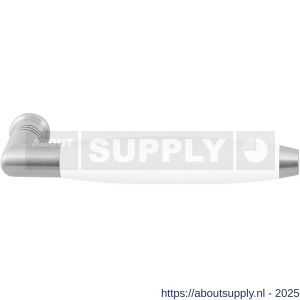 GPF Bouwbeslag RVS 4056L/R XL Ika XL deurkruk gatdeel links-rechtswijzend haaks met trapezium eindknop RVS geborsteld-wit - S21008228 - afbeelding 1