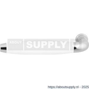 GPF Bouwbeslag RVS 4226L/R XL Ika XL deurkruk gatdeel links-rechtswijzend gebogen met trapezium eindknop RVS gepolijst-wit - S21008234 - afbeelding 1